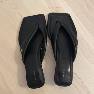 Anine Bing Black Minimalist Sandals